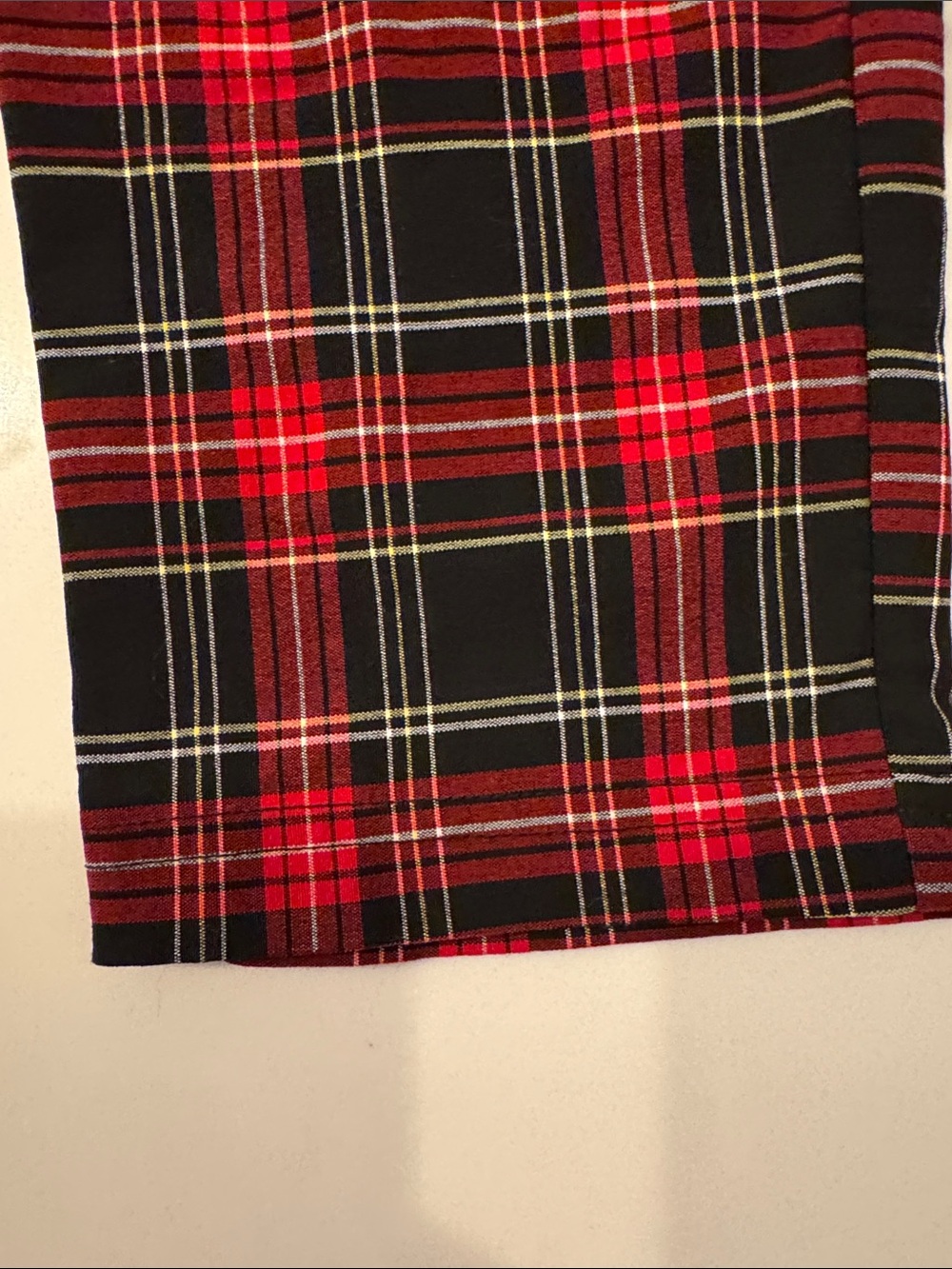 Tommy Hilfiger Red and Black Plaid Stretch Pants - Picture 5 of 6